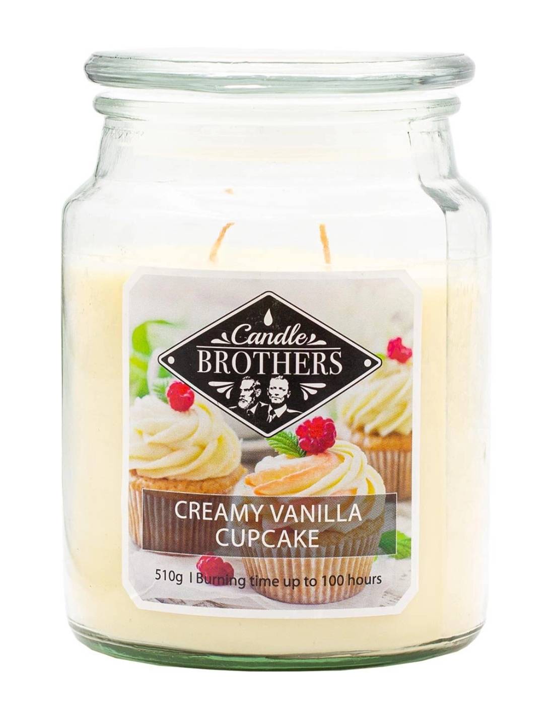 Candela Profumata In Vetro Candle Brothers 510gr - Cupcake Vaniglia
