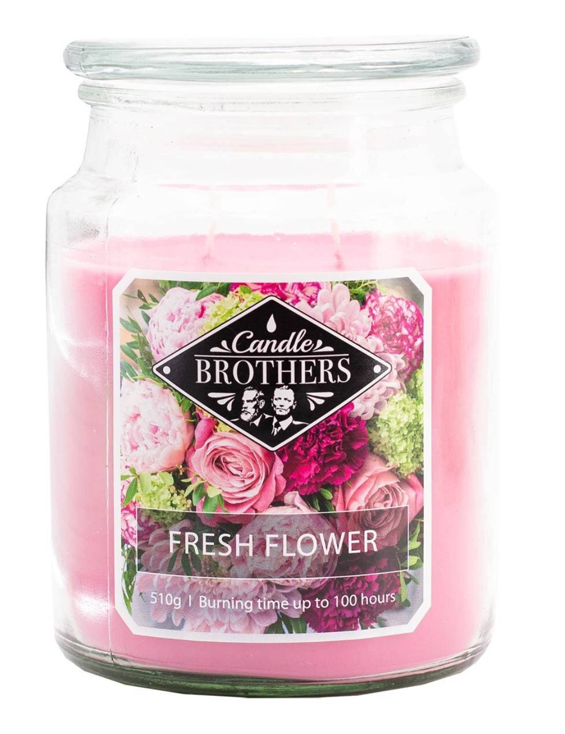 Candela Profumata In Vetro Candle Brothers 510gr - Fiori Freschi