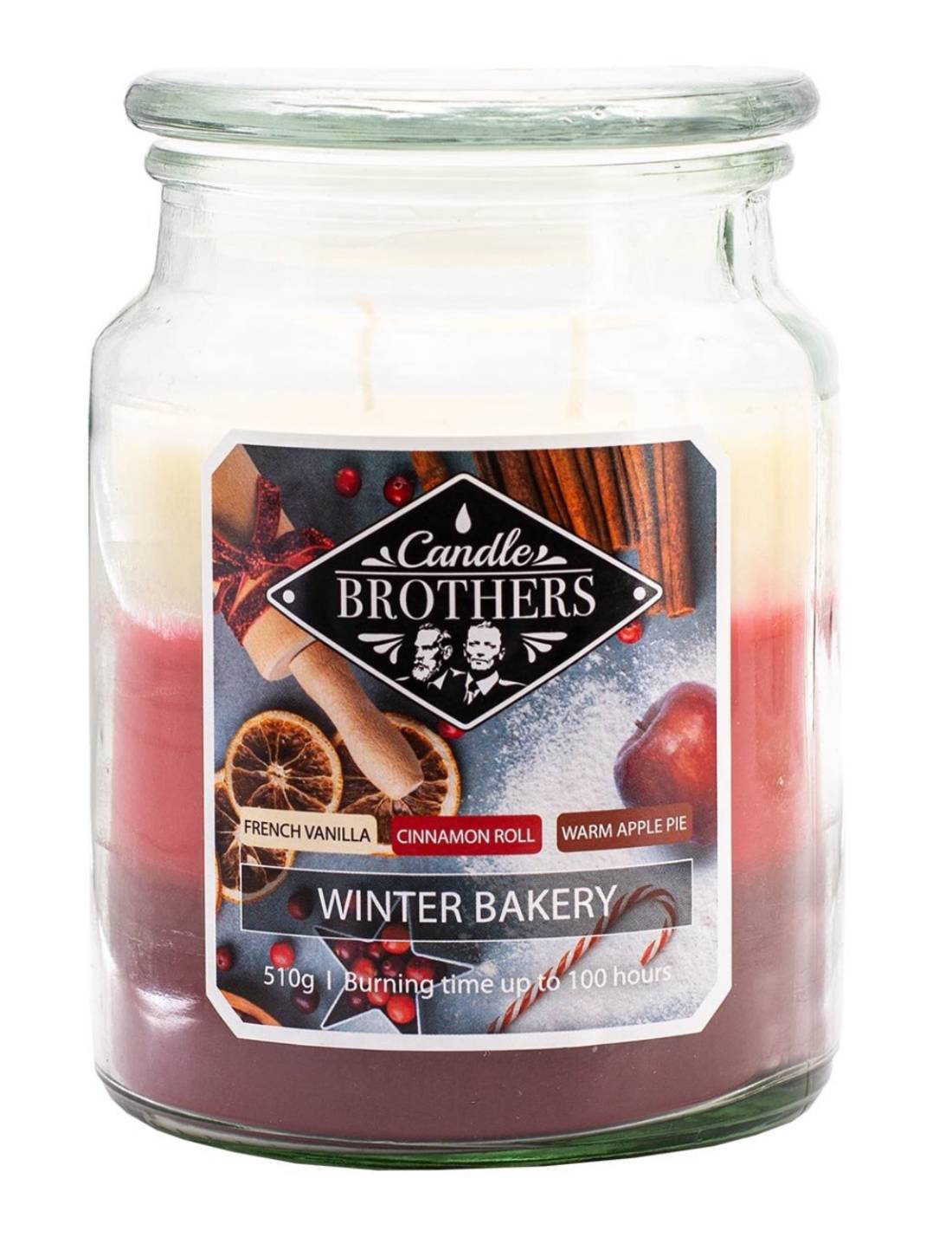 Candela Profumata In Vetro Candle Brothers 510gr - Winter Bakery