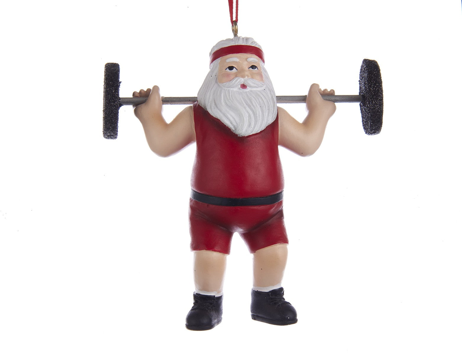 Addobbo Albero Di Natale Babbo Natale Sollevatore Pesi In Resina