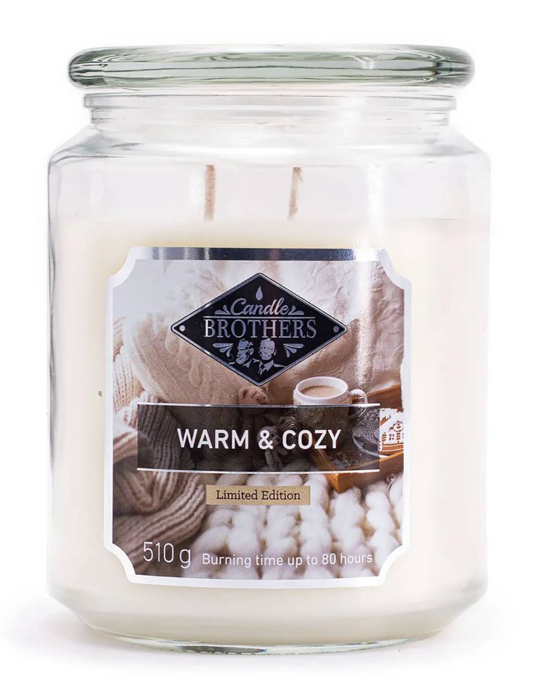 Candela Profumata In Vetro Candle Brothers 510gr - Warm & Cozy