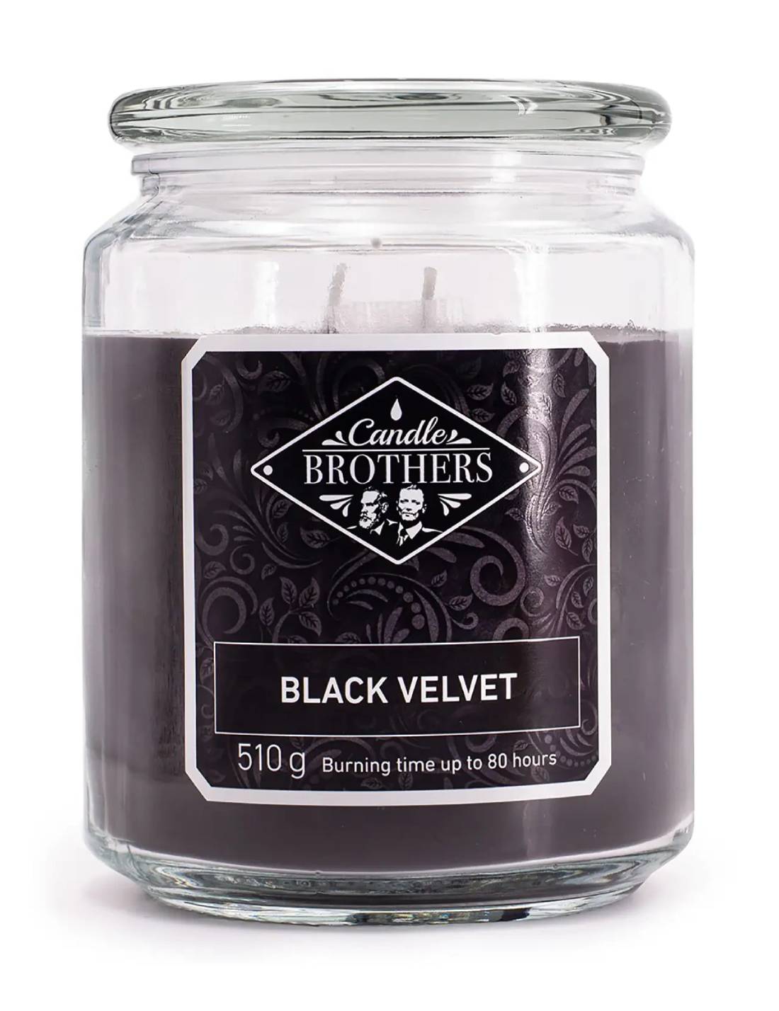 Candela Profumata In Vetro Candle Brothers 510gr - Black Velvet
