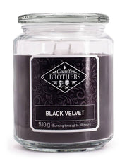 Candela Profumata In Vetro Candle Brothers 510gr - Black Velvet