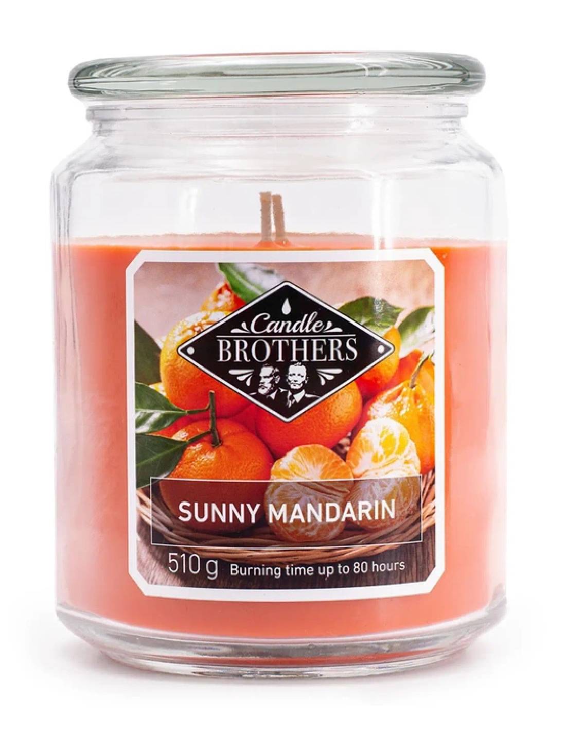 Candela Profumata In Vetro Candle Brothers 510gr - Mandarino