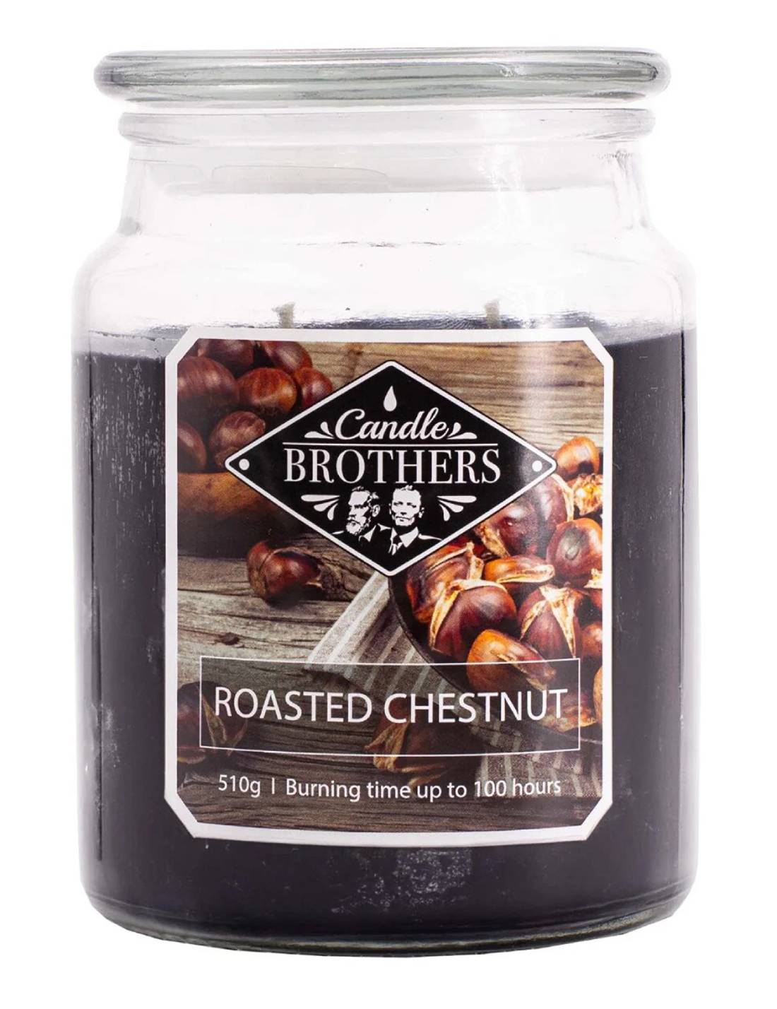 Candela Profumata In Vetro Candle Brothers 510gr - Castagna Arrostita