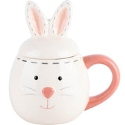 Tazza In Ceramica Coniglio Sagomato Con Coperchio