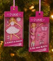 Addobbo Albero Di Natale In Resina Barbie 9cm
