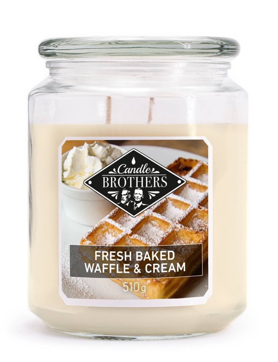 Candela Profumata In Vetro Candle Brothers 510gr - Baked Waffle & Cream