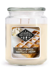Candela Profumata In Vetro Candle Brothers 510gr - Baked Waffle & Cream