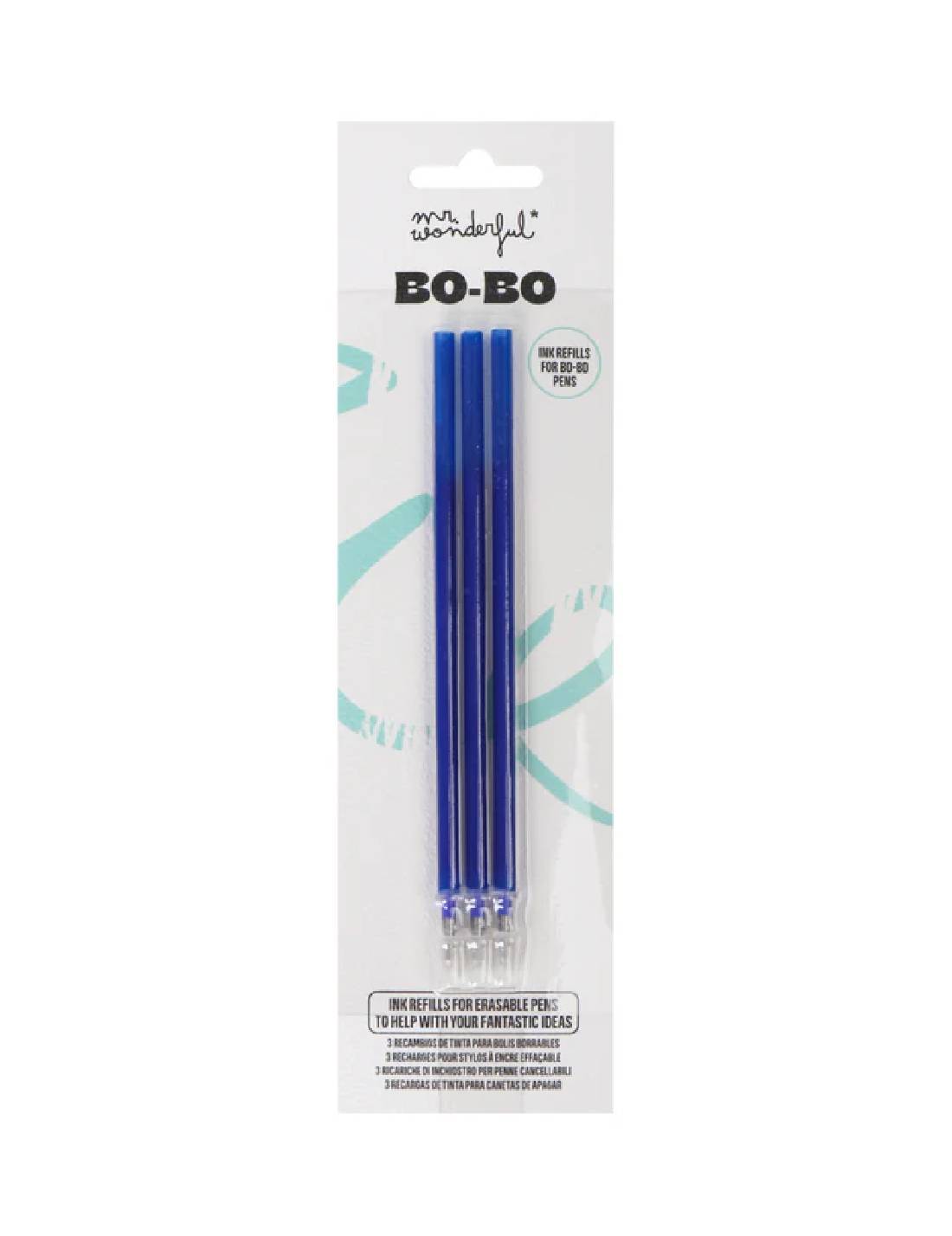 Set 3 Refill Penna Cancellabile Bo-Bo