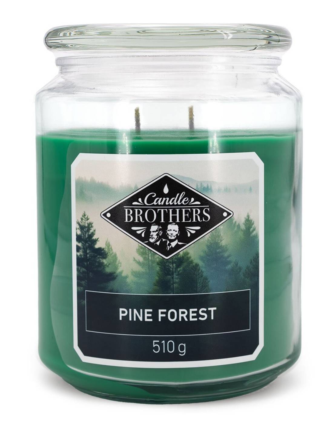 Candela Profumata In Vetro Candle Brothers 510gr - Foresta Di Pini