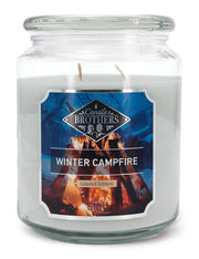 Candela Profumata In Vetro Candle Brothers 510gr - Falò Invernale