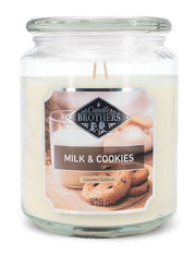 Candela Profumata In Vetro Candle Brothers 510gr - Latte E Biscotti