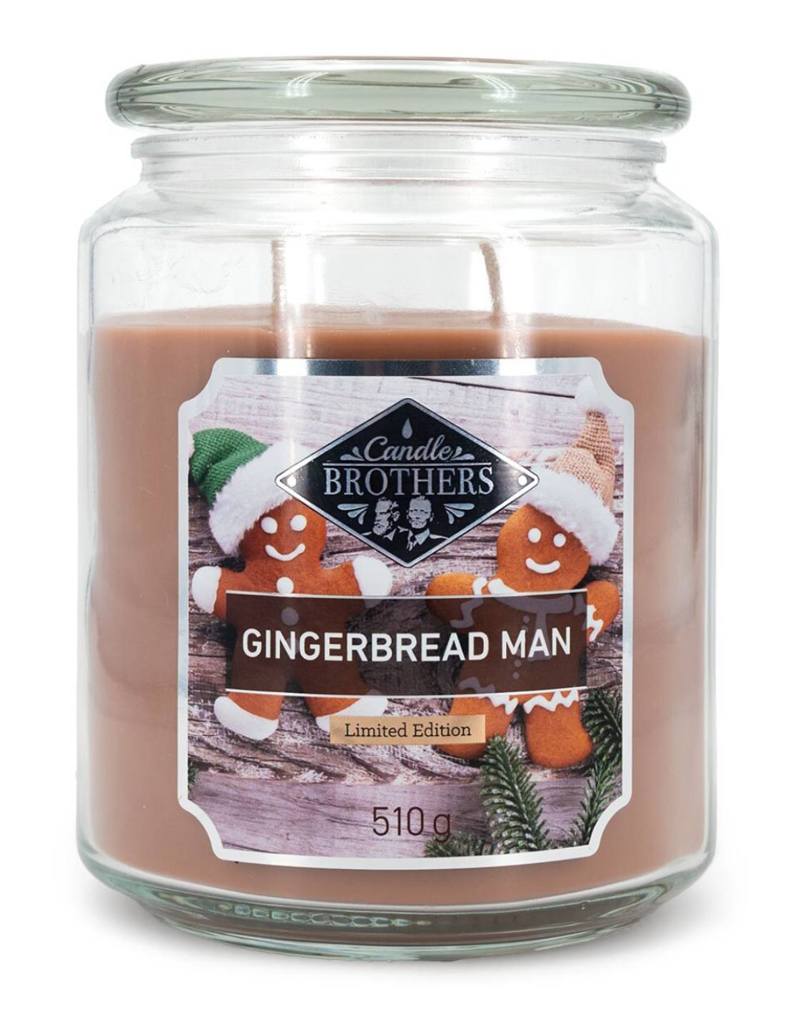 Candela Profumata In Vetro Candle Brothers 510gr - Omino Di Marzapane