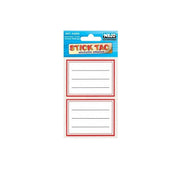 Set Etichette Nominative Con Bordo Rosso 7cm