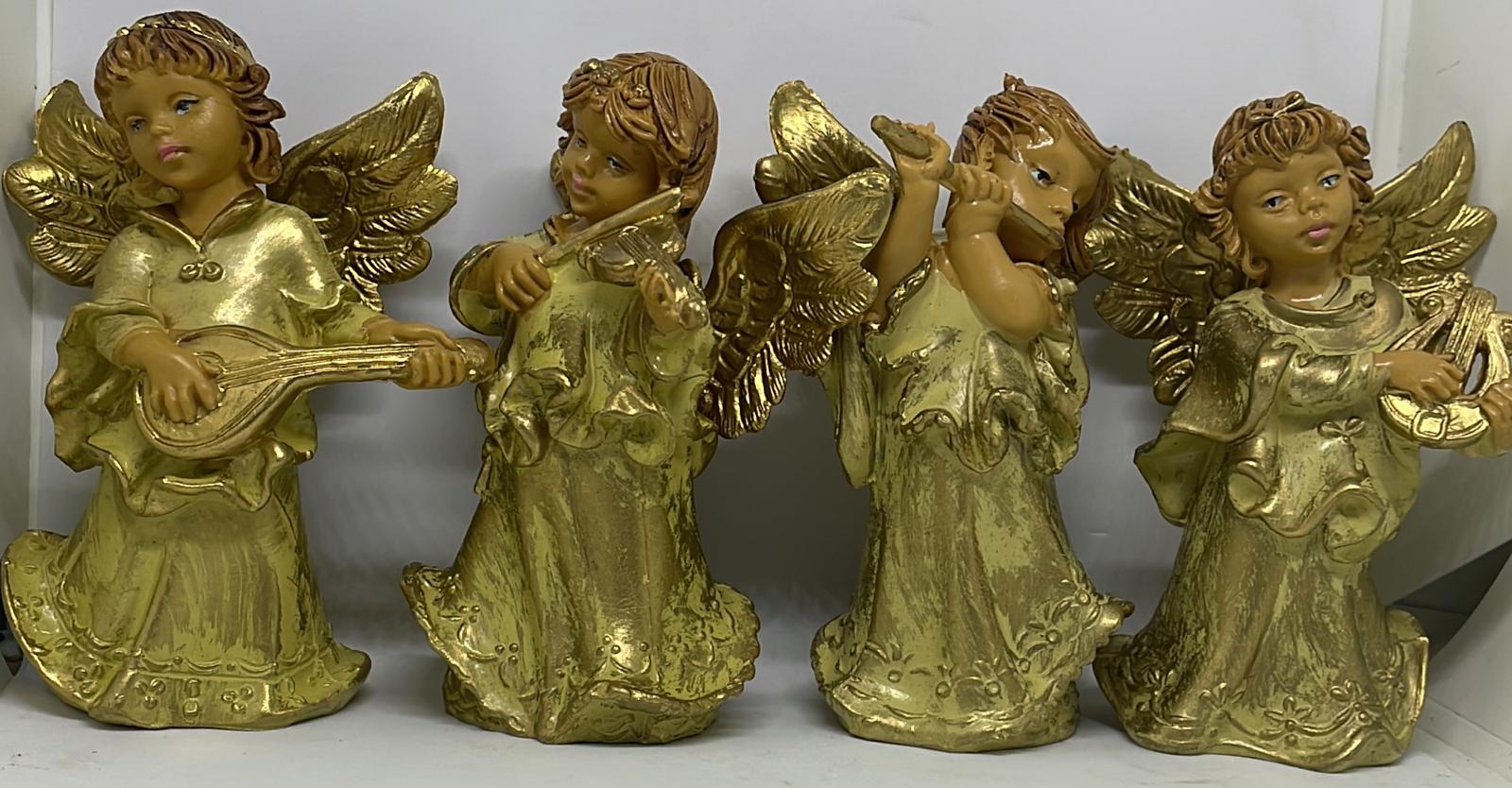 Addobbo Di Natale Angelo Con Strumento Musicale 10CM