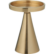 Portacandela Con Base Conica Oro 13cm