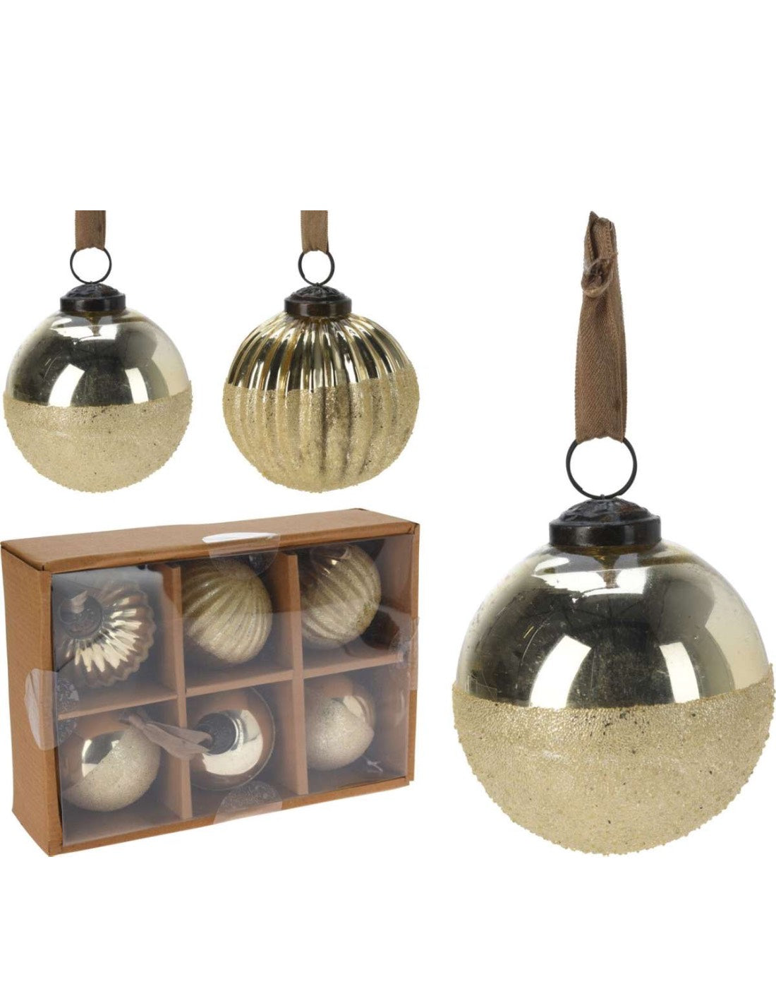 Pallina Albero Di Natale Champagne 8cm Prodotto Assortito