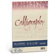 Carta Millerighe Favini Calligraphy 21x29cm 100g 50 Fogli Avorio