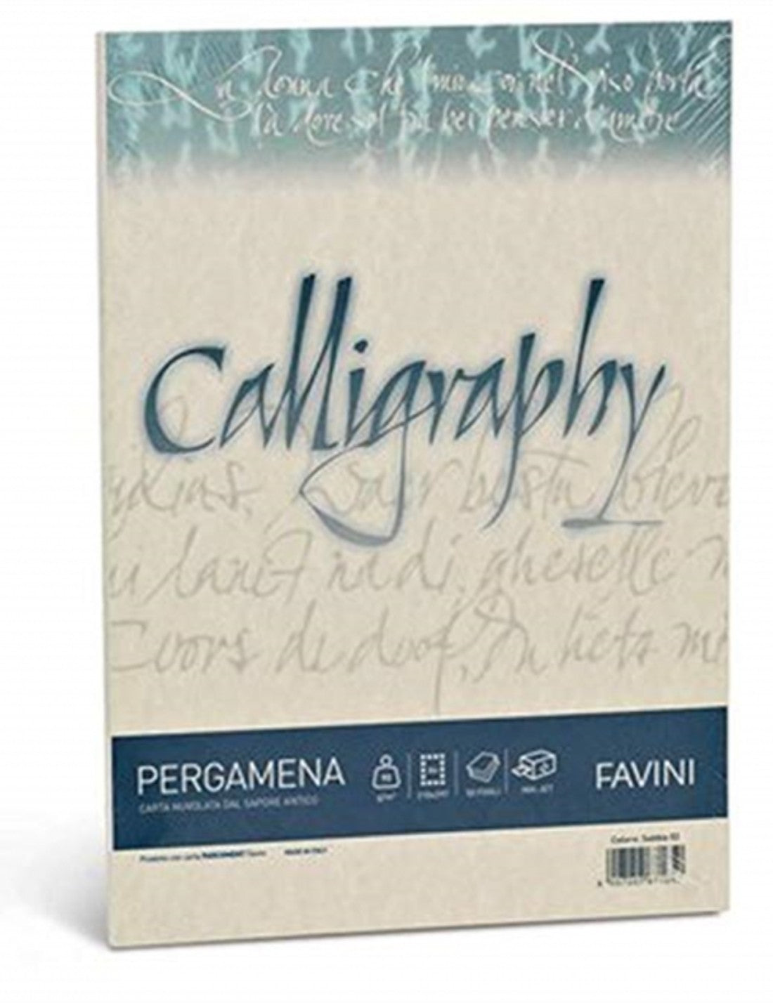 Fogli Pergamena Favini Calligraphy 21x29cm 90g 50 Fogli Nocciola