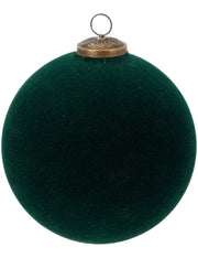 Pallina Albero Di Natale Velluto Verde d15cm