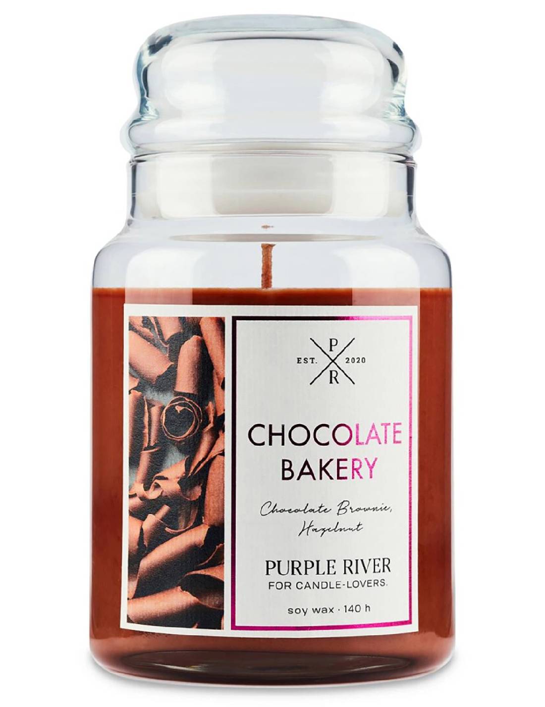 Candela Profumata In Vetro Purple River 623gr - Chocolate Bakery