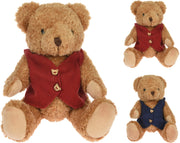 Peluche Orso Teddy Con Gilet 19cm