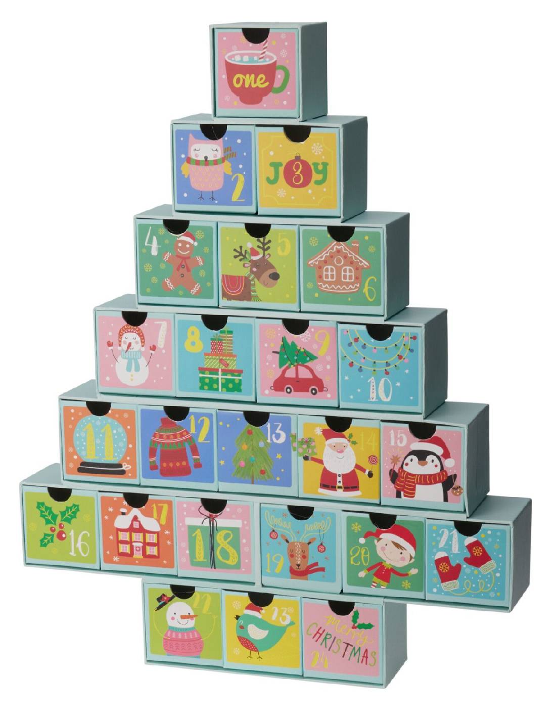 Calendario Dell'Avvento Albero Di Natale 24 Caselle