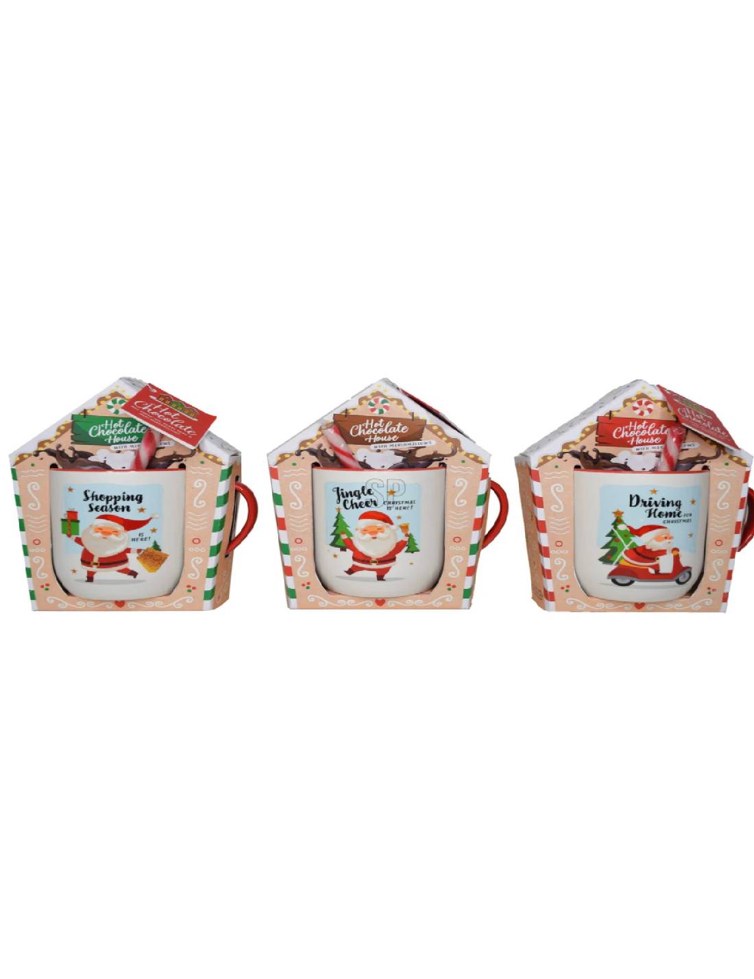 Tazza Natalizia In Ceramica Santa's House