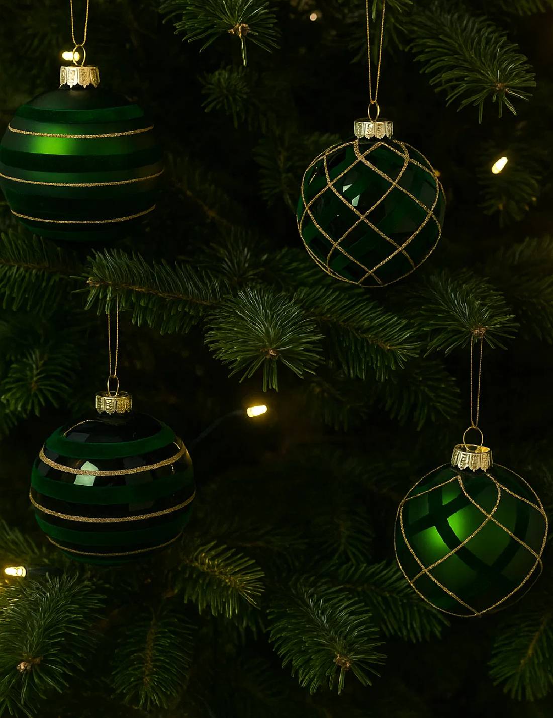 Pallina Albero Di Natale In Vetro Verde d8cm