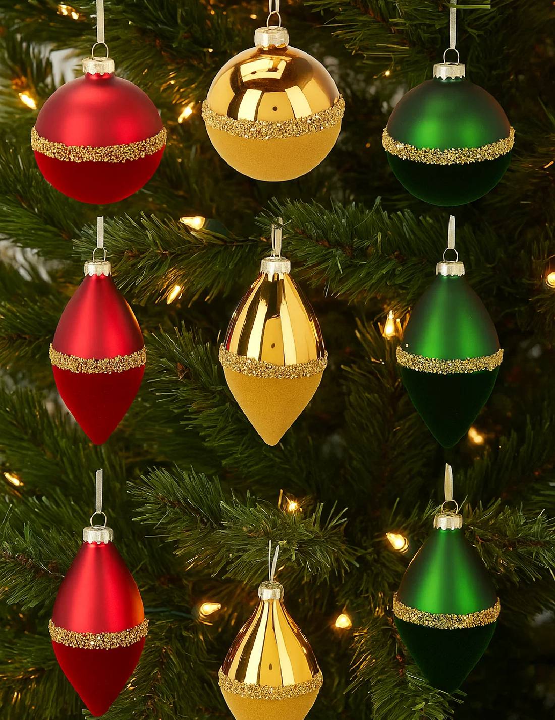 Pallina Albero Di Natale In Vetro Colori Assortiti d8cm