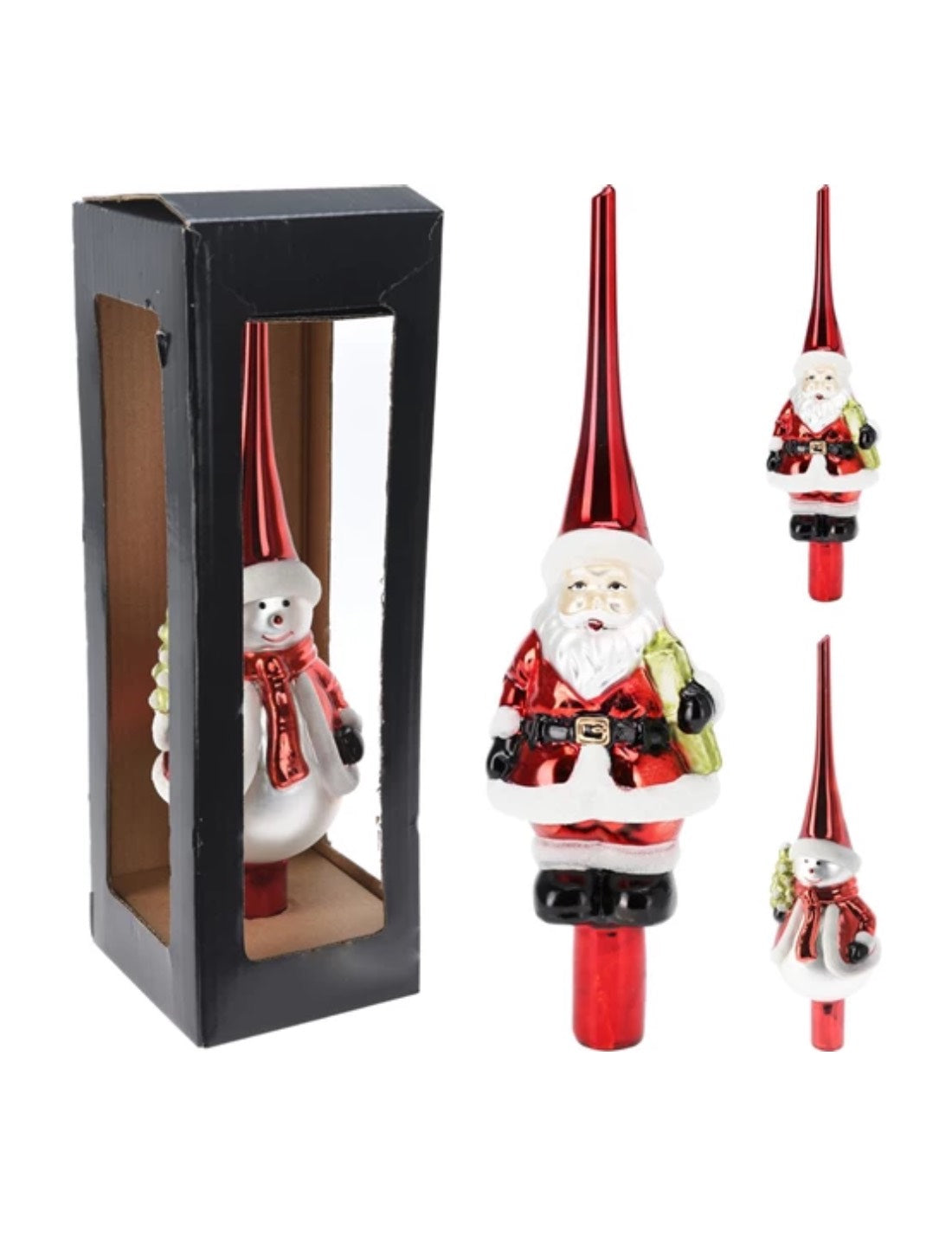 Puntale Albero Di Natale Figure Assortite 28cm