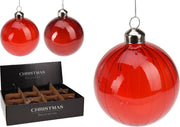 Pallina Albero Di Natale In Vetro Rossa d8cm Prodotto Assortito