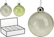 Pallina Albero Di Natale In Vetro Verde d10cm Prodotto Assortito