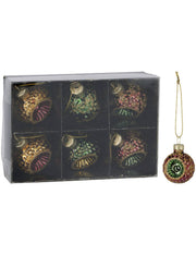Pallina Albero Di Natale In Vetro Con Glitter d4cm