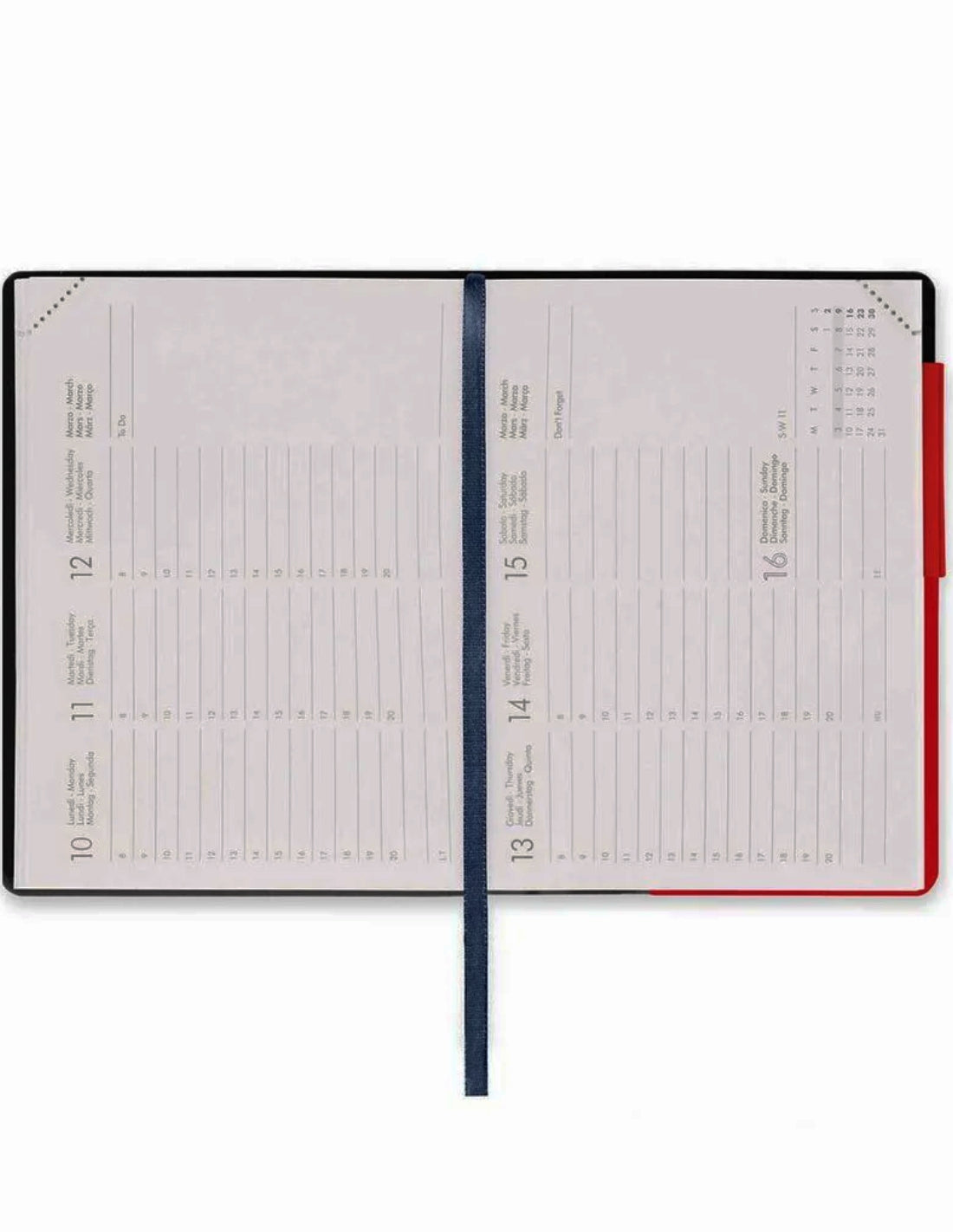 Agenda Settimanale 12 Mesi 2025 Legami Radiant Red Media