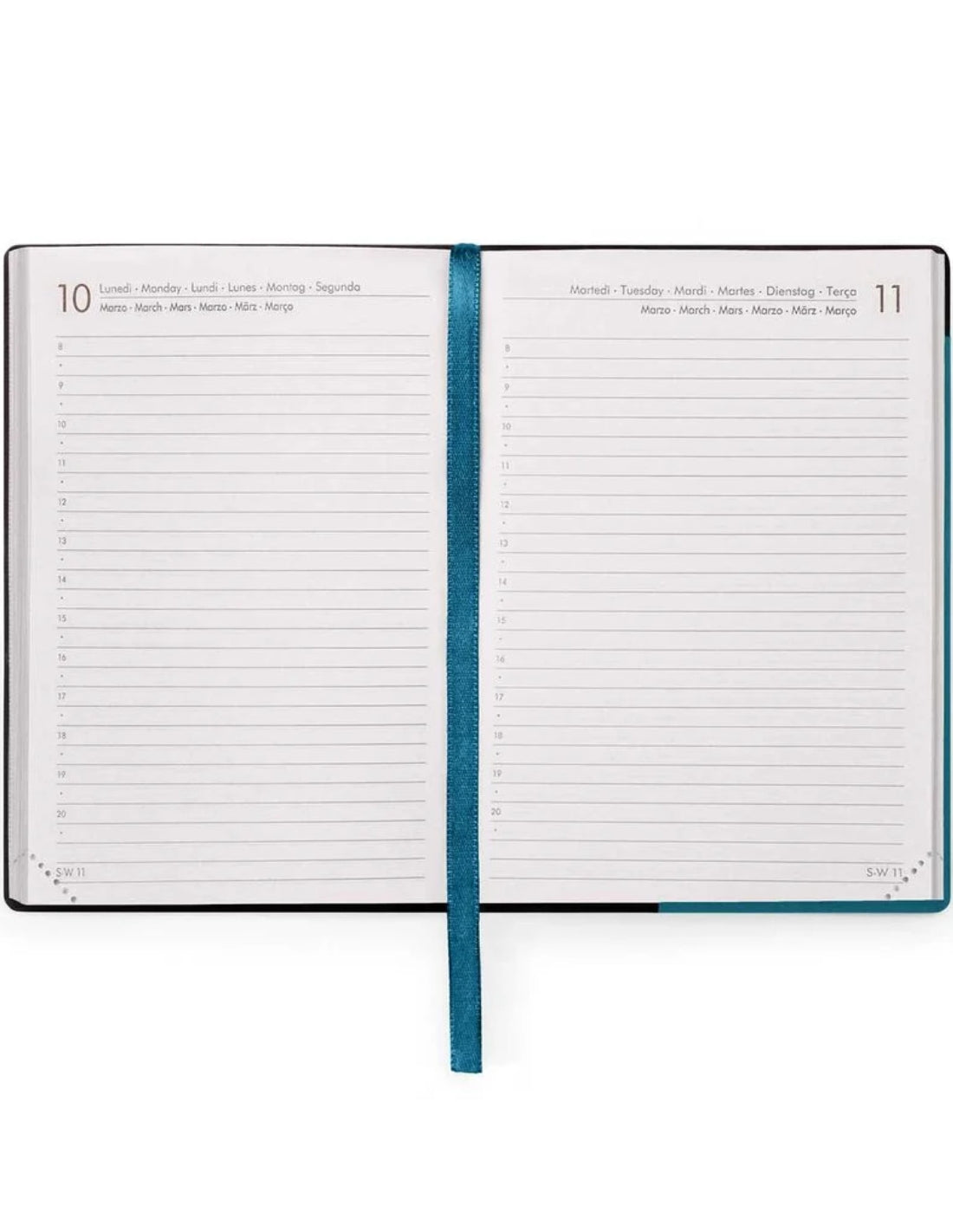 Agenda Giornaliera 12 Mesi 2025 Legami Teal Blu Grande