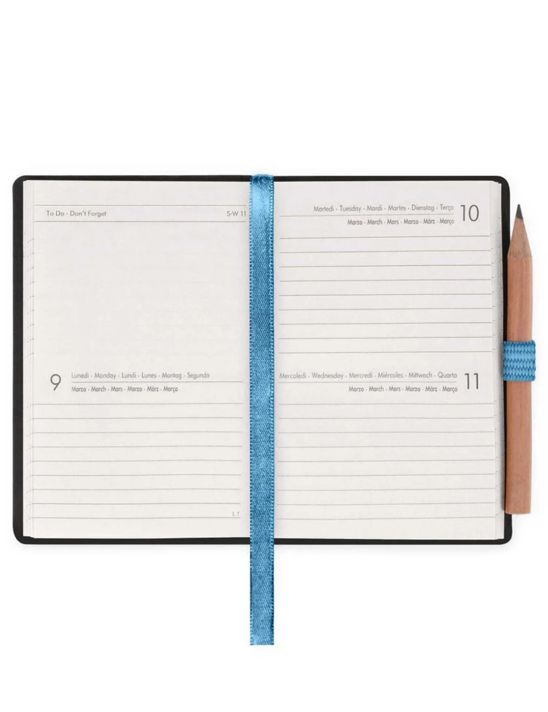 Agenda Bigiornaliera 12 Mesi 2026 Legami Retro Blue Mini