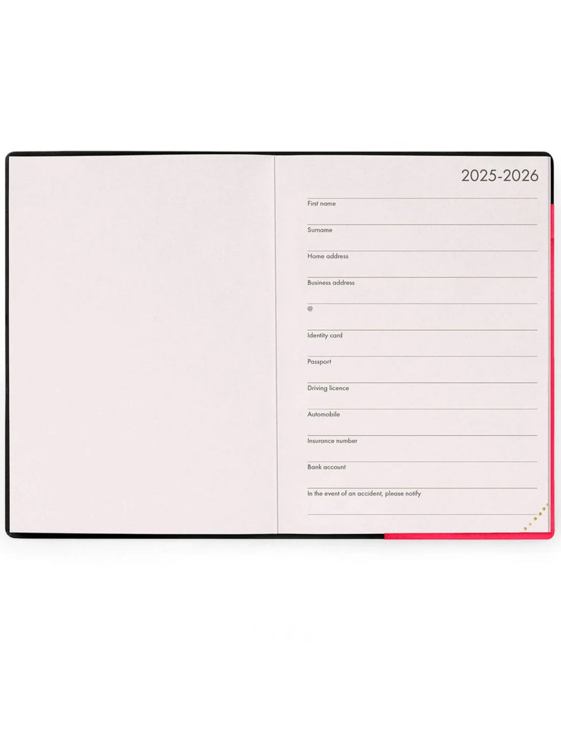 Agenda Settimanale 12 Mesi 2026 Legami Con Notebook Cherry Bomb Medium