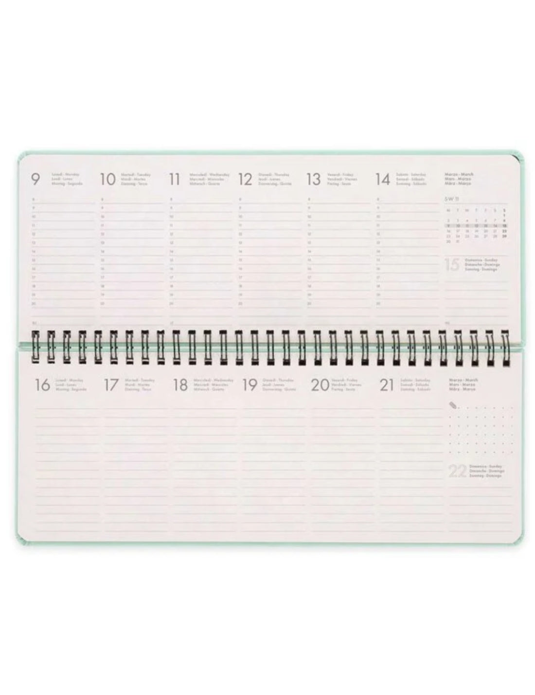 Planning Agenda Da Scrivania 13 Mesi 2026 Pastel Mint Legami