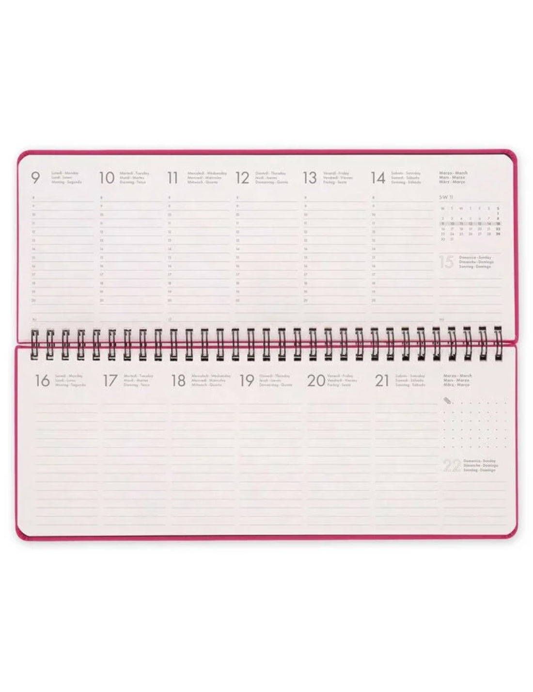 Planning Agenda Da Scrivania 13 Mesi 2026 Raspberry Legami