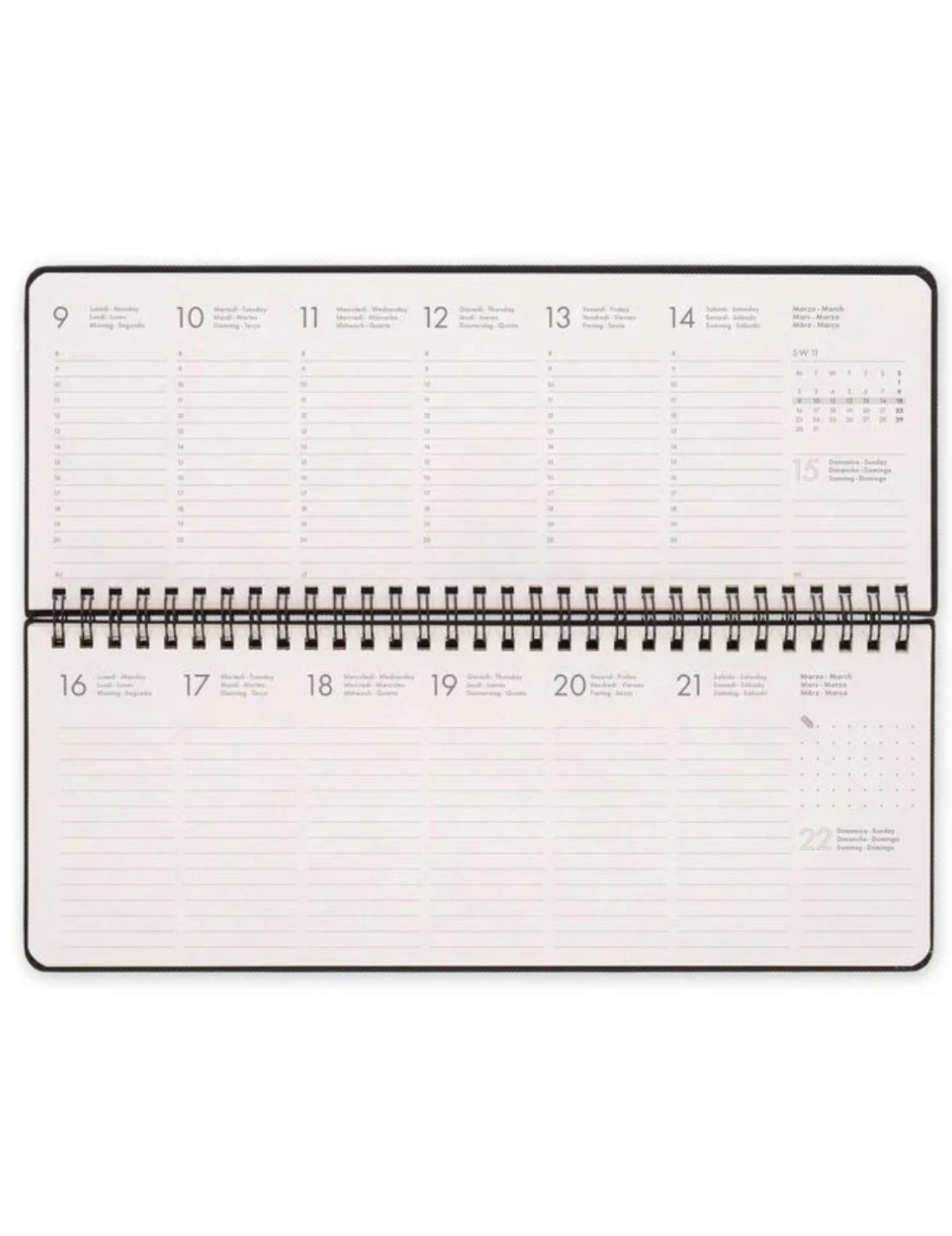 Planning Agenda Da Scrivania 13 Mesi 2026 Graphite Black Legami