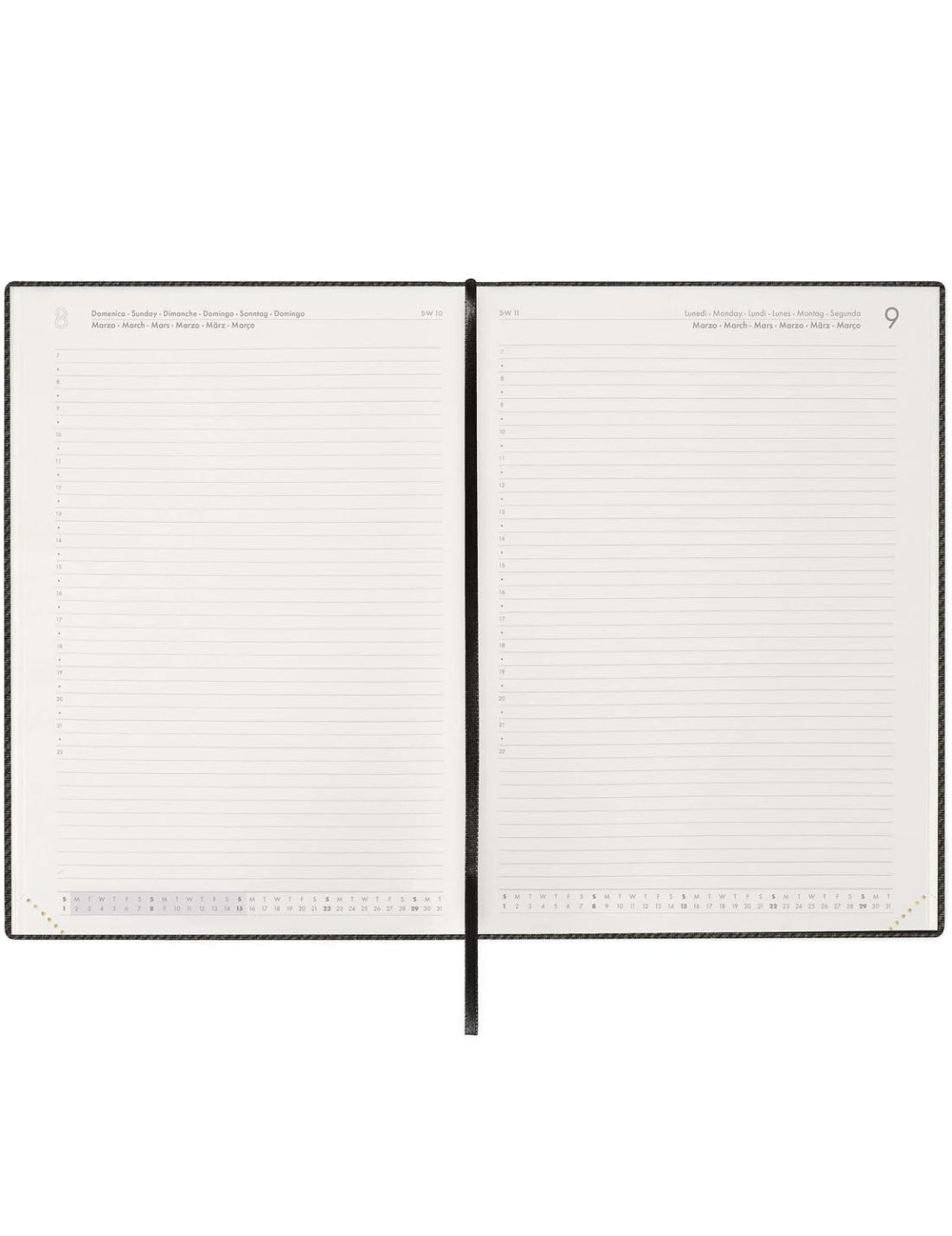 Agenda Giornaliera 13 Mesi 2026 Legami Deep Graphite Maxi