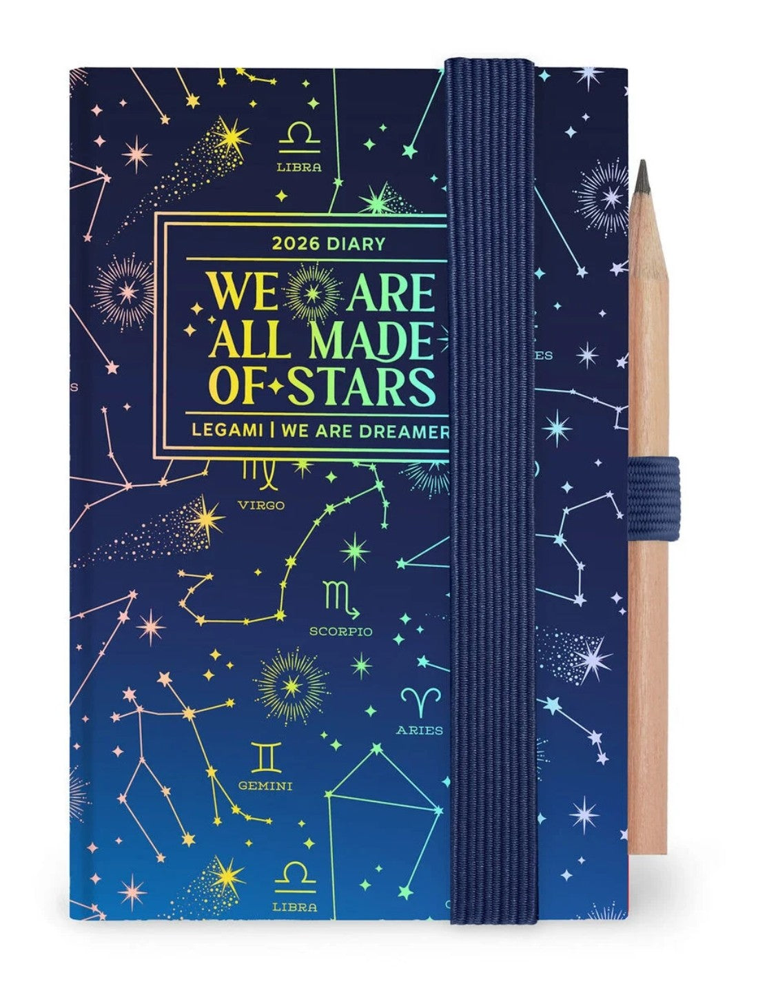 Agenda Bigiornaliera Fotografica 12 Mesi 2026 Legami Stars Mini