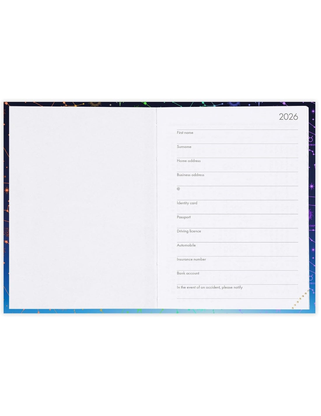 Agenda Settimanale Fotografica 12 Mesi 2026 Legami Stars Mini