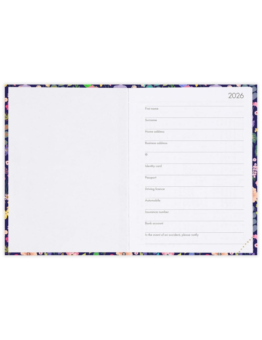 Agenda Settimanale Fotografica 12 Mesi 2026 Legami Flowers Mini