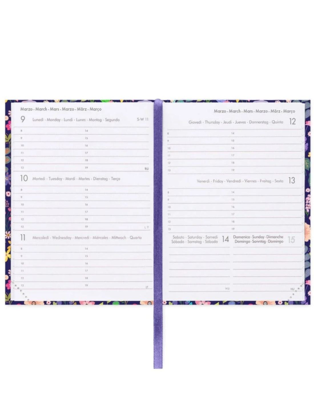 Agenda Settimanale Fotografica 12 Mesi 2026 Legami Flowers Mini