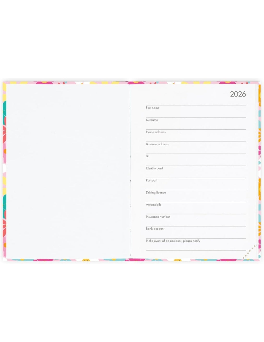 Agenda Settimanale Fotografica 12 Mesi 2026 Legami Daisy Small