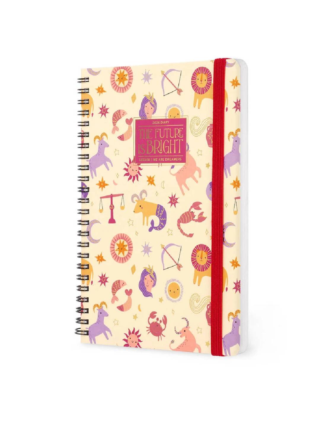 Agenda Settimanale Spiralata 12 Mesi 2026 Zodiaco Legami Large