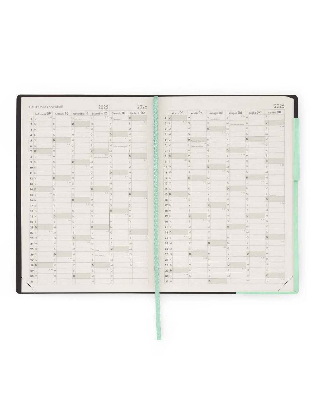 Agenda Settimanale Del Docente 13 Mesi 2025/2026 Legami Pastel Mint Large